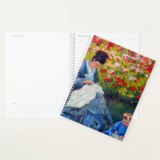 Monet Mutter und Kind im Garten Planer (Anzeige)