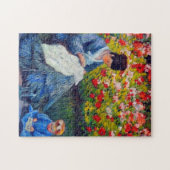Monet Mutter und Kind im Garten Puzzle (Horizontal)