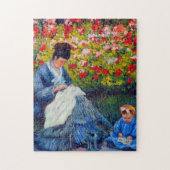 Monet Mutter und Kind im Garten Puzzle (Vertikal)