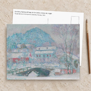 Monet - Norwegen, Dorf Sandviken im Schnee Postkarte