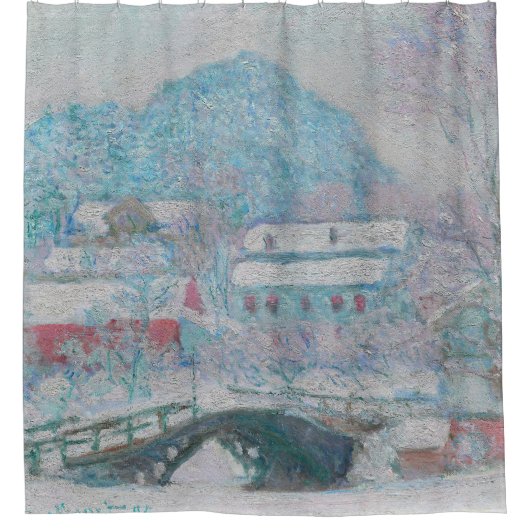 Monet - Norwegen, Sandviken Village in Snow Duschvorhang (Vorderseite)