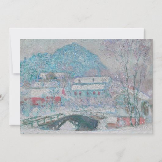 Monet - Norwegen, Sandviken Village in Snow Einladung (Vorderseite)