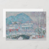 Monet - Norwegen, Sandviken Village in Snow Einladung (Vorne/Hinten)