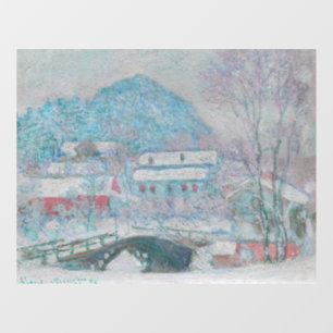 Monet - Norwegen, Sandviken Village in Snow Fensteraufkleber
