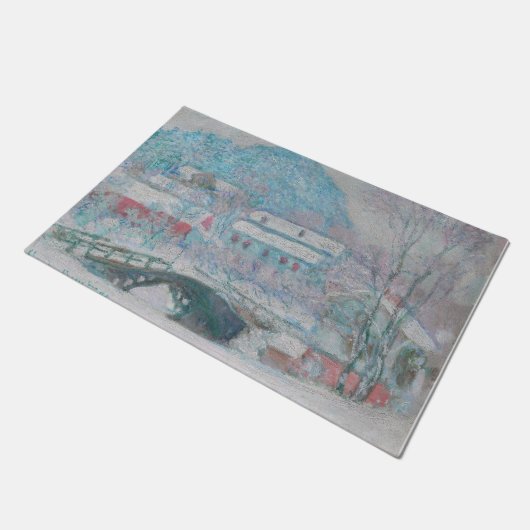 Monet - Norwegen, Sandviken Village in Snow Fußmatte (Schrägansicht)