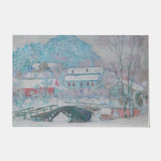Monet - Norwegen, Sandviken Village in Snow Fußmatte (Vorderseite)