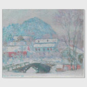 Monet - Norwegen, Sandviken Village in Snow Geschenkpapier (Flach)