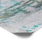 Monet - Norwegen, Sandviken Village in Snow Poster (Ecke)