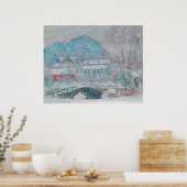 Monet - Norwegen, Sandviken Village in Snow Poster (Küche)