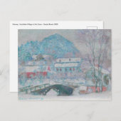 Monet - Norwegen, Sandviken Village in Snow Postkarte (Vorne/Hinten)