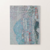Monet - Norwegen, Sandviken Village in Snow Puzzle (Vertikal)