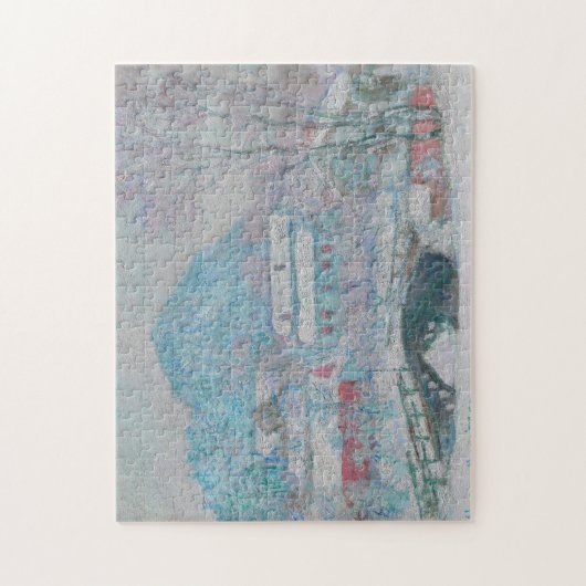 Monet - Norwegen, Sandviken Village in Snow Puzzle (Vertikal)