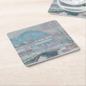 Monet - Norwegen, Sandviken Village in Snow Rechteckiger Pappuntersetzer (angewinkelt)