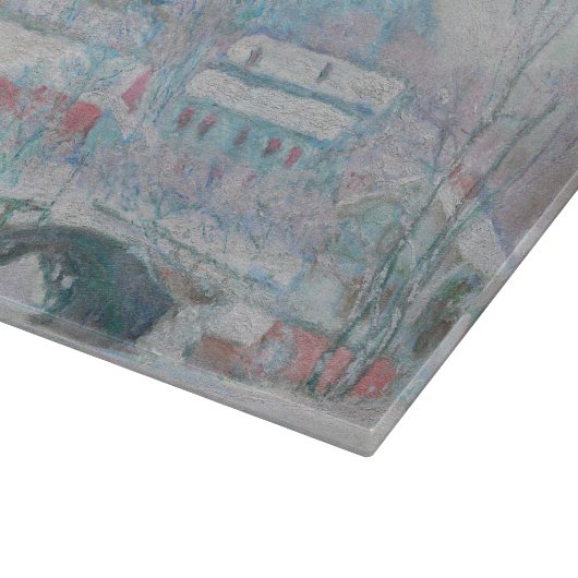 Monet - Norwegen, Sandviken Village in Snow Schneidebrett (Ecke)