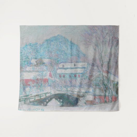 Monet - Norwegen, Sandviken Village in Snow Wandteppich (Vorderseite (Horizontal))