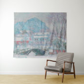 Monet - Norwegen, Sandviken Village in Snow Wandteppich (Beispiel (Horizontal))