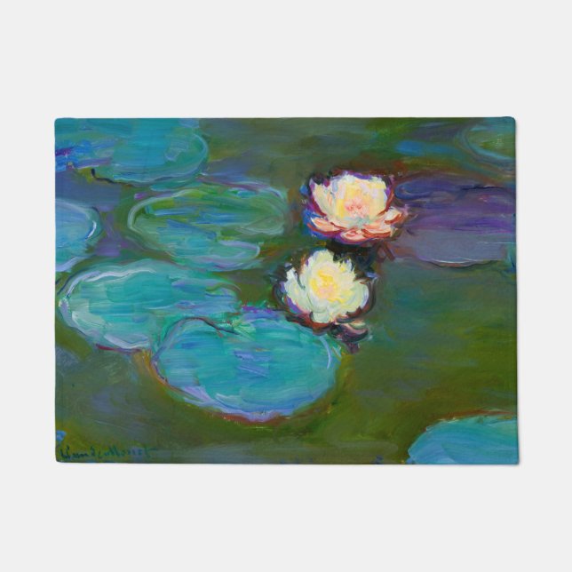 Monet Nympheas (1897-1898), Fine Art Fußmatte (Vorderseite)