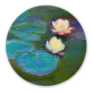 Monet Nympheas (1897-1898), Fine Art Keramikknauf