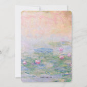 Monet Nymphéas II Annaprashan (erster Reis) Einladung (Rückseite)