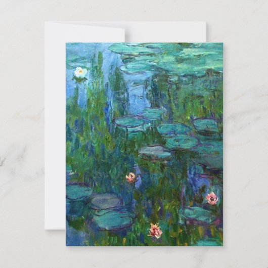 Monet Nympheas Wasser-Lilien-Einladungen Einladung (Vorderseite)
