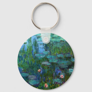 Monet Nympheas Wasser-Lilien-Schlüsselkette Schlüsselanhänger