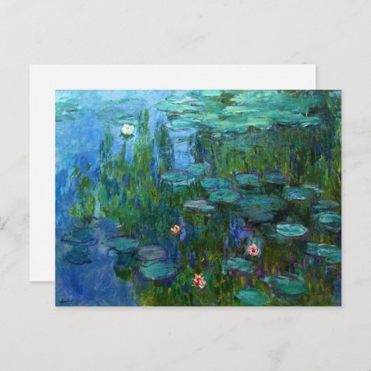 Monet Nympheas Water Lilies Postkarte (Vorne/Hinten)