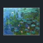 Monet Nympheas Water Lilies Postkarte<br><div class="desc">Monet Nympheas Water Lilies Postkarte. Ölmalerei auf Leinwand 1915. Während der letzten dreißig Jahre seines Lebens malte Monet seinen Lilienteich in Giverny. Nympheas ist eines seiner besten und beliebtesten Werke mit seinem reichen und abwechslungsreichen Einsatz von Grüntönen. Ein großartiges Geschenk für Fans von Monet,  Impressionismus,  Wasserlililien und französische Kunst.</div>