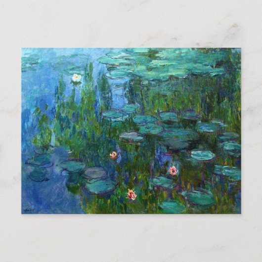 Monet Nympheas Water Lilies Postkarte (Vorderseite)