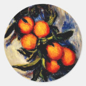 Monet - Orange Branch Bearing Frucht Runder Aufkleber (Vorderseite)