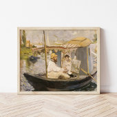 Monet Painting in seinem Studio Boat | Édouard Man Poster
