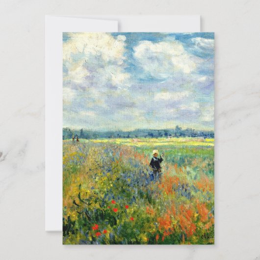 Monet painting, Poppy Field, Argenteuil, Karte (Vorderseite)