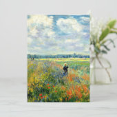 Monet painting, Poppy Field, Argenteuil, Karte (Stehend Vorderseite)