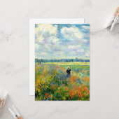 Monet painting, Poppy Field, Argenteuil, Karte (Vorderseite/Rückseite Beispiel)
