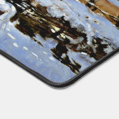 Monet painting, The Magpie, Schreibtischunterlage (Ecke)