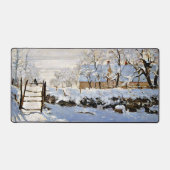 Monet painting, The Magpie, Schreibtischunterlage (Vorderseite)