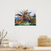 Monet - Palme in Bordighera, Poster (Küche)