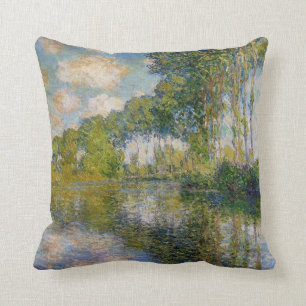 Monet Pappeln auf dem Fluss Epte Kissen