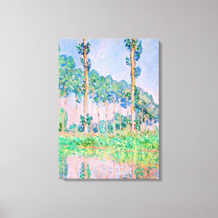 Monet - Pappeln, Rosa Effekt Leinwanddruck