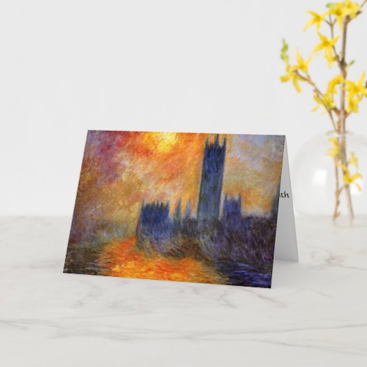 Monet - Parlament in der Sonne - Karte (Gelbe Blume)