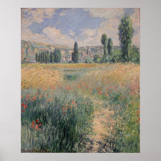 Monet Path auf der Insel Saint Martin, Vétheuil Poster (Vorne)