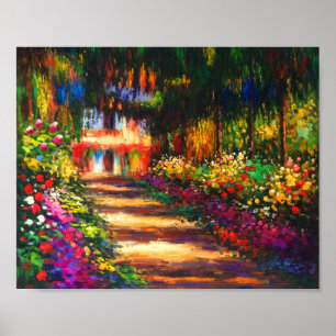 Monet Pathway in Monet's Garden at Giverny Poster