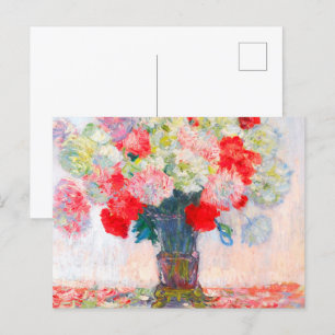 Monet Peonies Ankündigungspostkarte
