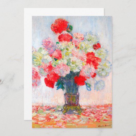Monet Peonies Card (Vorne/Hinten)