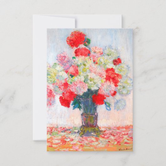 Monet Peonies Einladung (Vorderseite)