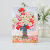 Monet Peonies Einladung (Stehend Vorderseite)
