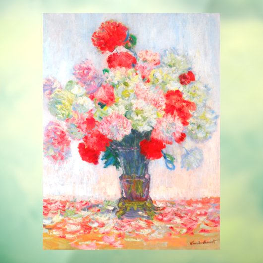 Monet Peonies Fensteraufkleber (Blatt 3)
