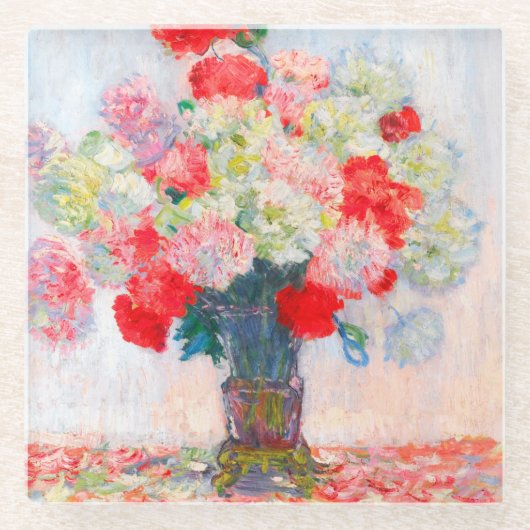 Monet Peonies Glasuntersetzer (Vorderseite)