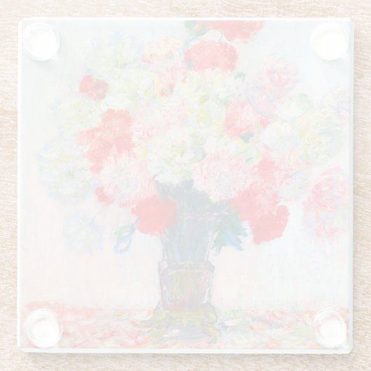 Monet Peonies Glasuntersetzer (Rückseite)