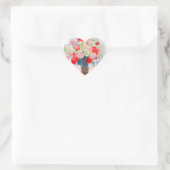 Monet Peonies Herz-Aufkleber (Tasche)