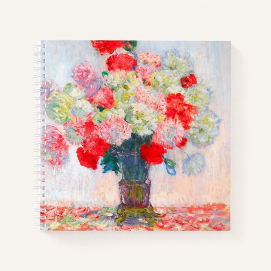 Monet Peonies Notizblock (Vorderseite)